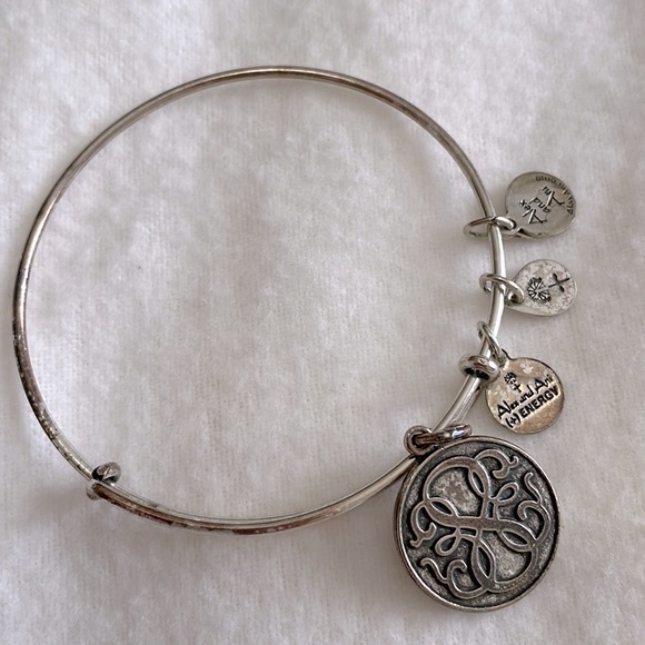 Alex and Ani Celtic Knot Charm Bangle Bracelet, Silver - Picture 2 of 3